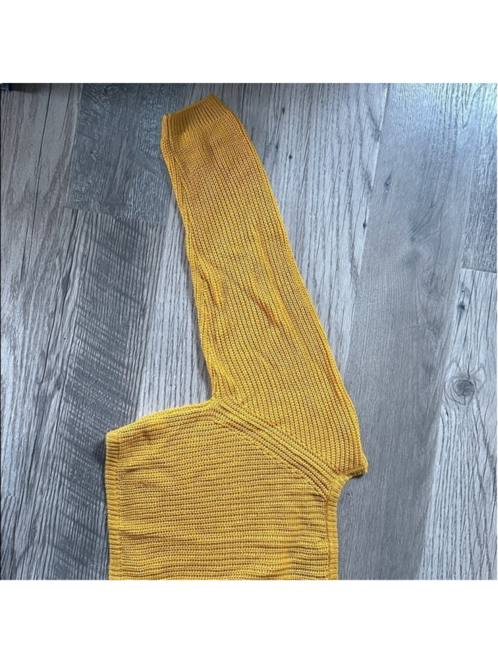 Lulus Fall is Calling Mustard Yellow Knit V-Neck Cropped Sweater women's small - Picture 10 of 12
